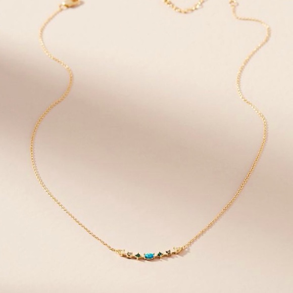 NWT Anthropologie Delicate Opal Gem Necklace - Picture 2 of 4